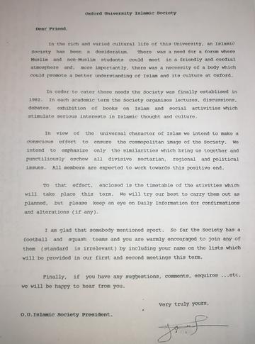 Presidents letter Presidents letter